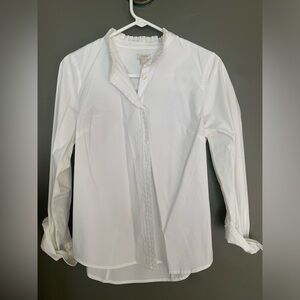 J.crew white tuxedo style blouse